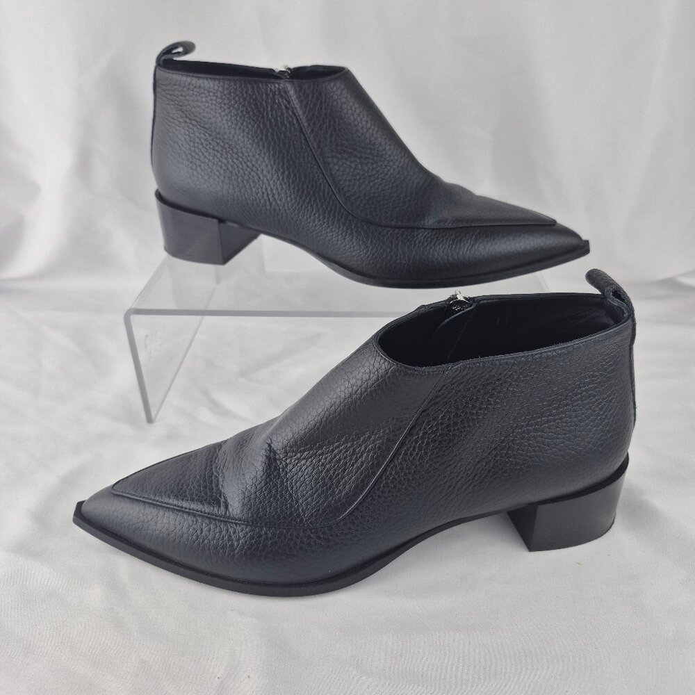 Everlane The Boss Bootie Black Pebbled Leather Size 11 Made in Italy